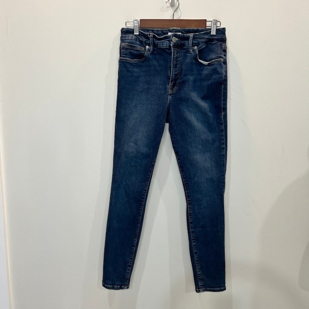 Good American Good Legs Skinny Jeans Size 12/31 Blue High Rise EUC